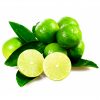 Mexican key limes on a white background